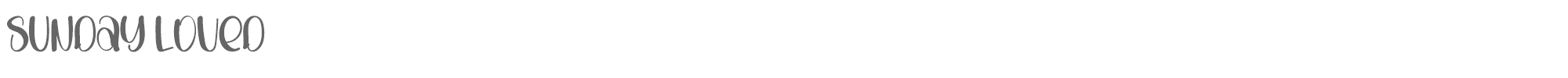 Sample characters Sunday Loved Font